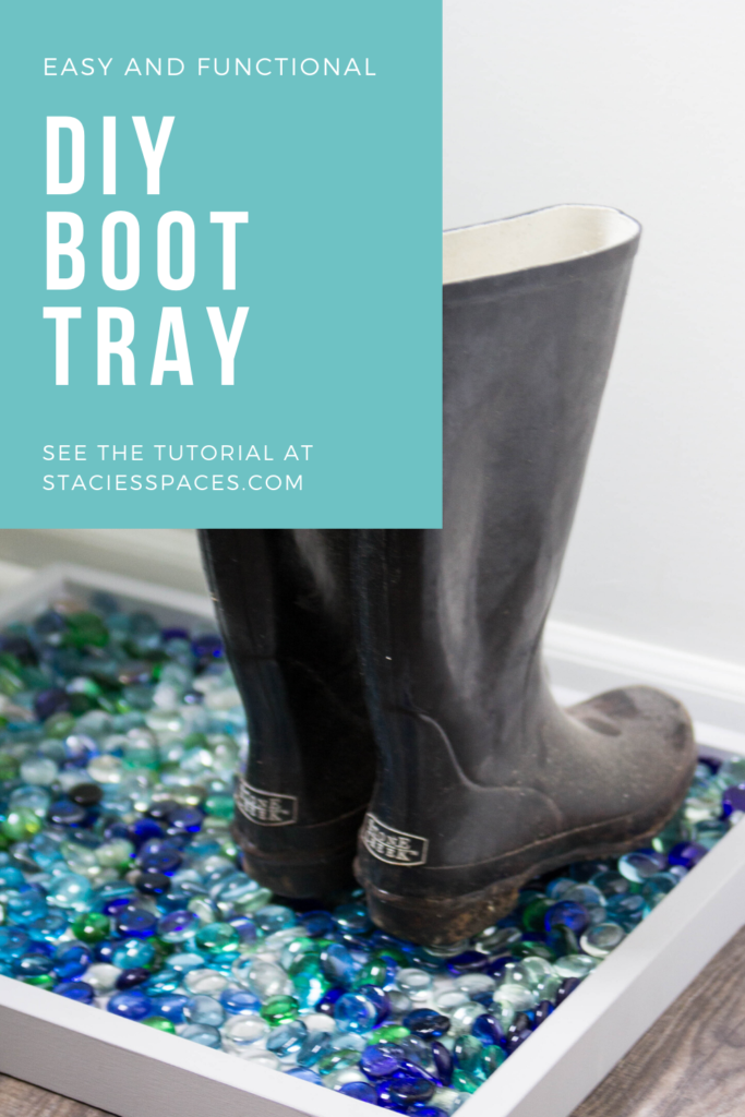 Tutorial for Easy and Functional DIY Boot Tray at staciesspaces.com
