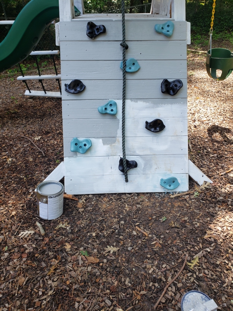 DIY painted playset, DIY painted playground, backyard playset